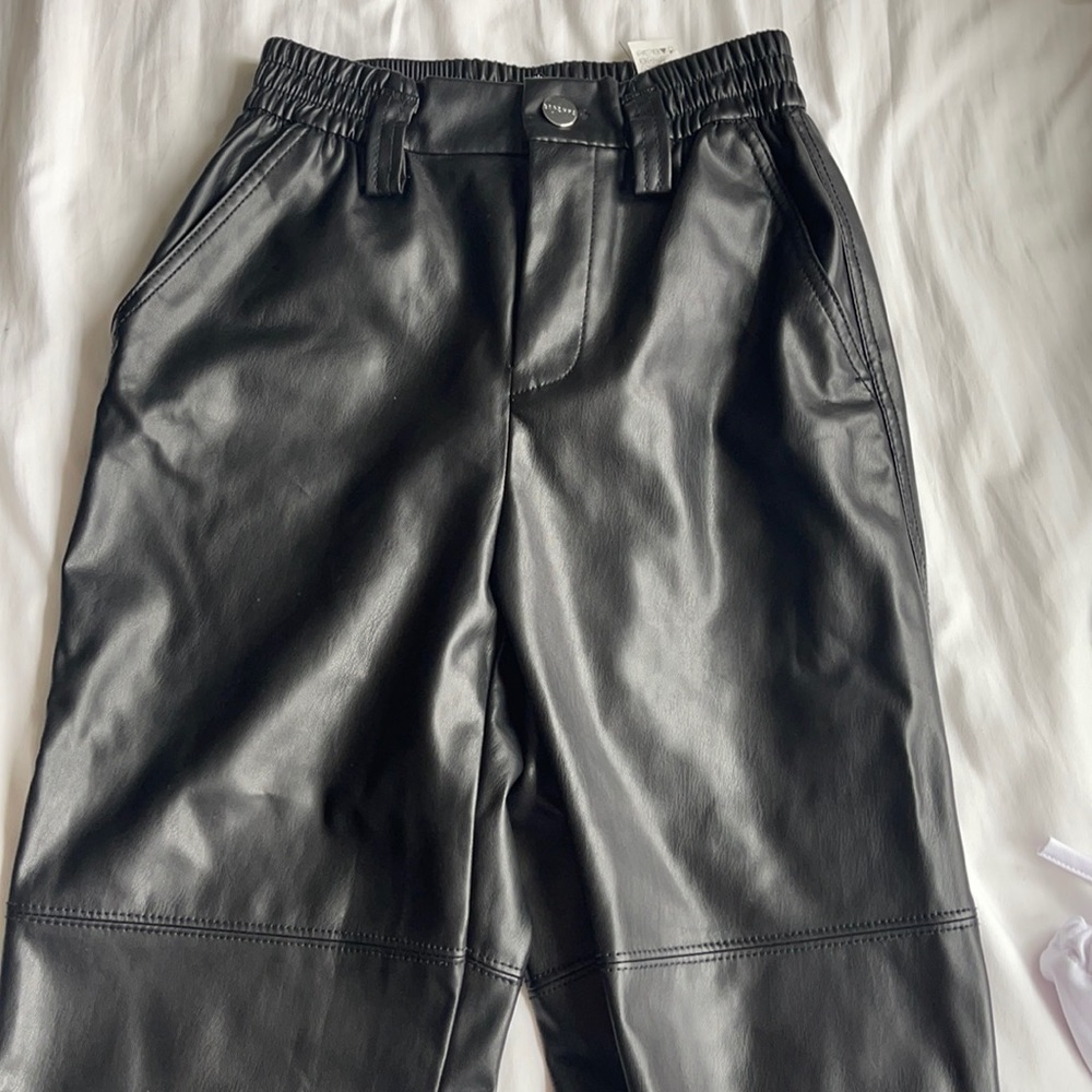 Bershka leather jogger